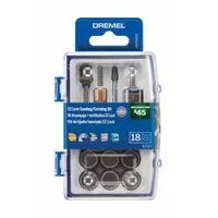 DREMEL Rotary Tool Accessory Kit: Rotary Accessory Kit, 18 Pieces, Case Included, 1/8 in Shank Dia (MPN EZ727-01)