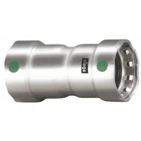 VIEGA MEGAPRESS Crimp Coupling Fitting: 1/2 in Pipe x 1/2 in Pipe Size, Press-fit x Press-fit, EPDM (MPN 90285)