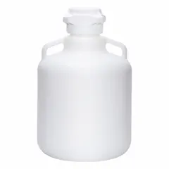 APPROVED VENDOR 10 L Round Carboy, Autoclavable, White, 83 mm Screw Cap