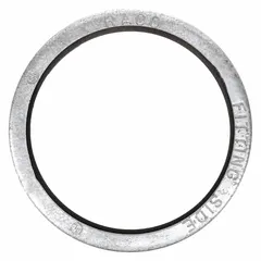 Neoprene and zinc-plated steel sealing washer for 1-1/4 inch conduit. Compresses to form a liquid-tight seal at conduit entries in enclosures and fittings, preventing moisture ingress.