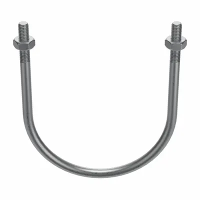 Standard U-Bolt: 1/2"-13 Thread Size, For Pipe Size 5 in, 7 1/4 in Inside Ht - Standard U-Bolts