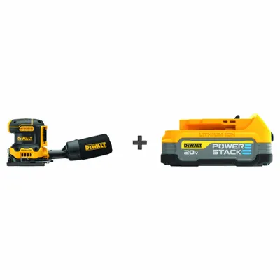 DEWALT Cordless Sheet Sander w/ BONUS BATTERY: 20V MAX, Battery Included, Clamp - DEWALT Cordless Sheet Sanders