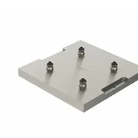 JERGENS Fixture Plate: ZPS, Steel, Square, 104.52 lb Wt, 400 mm W x 400 mm L x 70.1 mm H, 4 Studs (MPN 30331-S)