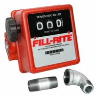 FILL-RITE Meter Assembly,Liter: Fuel Meter, Mechanical, 3/4 in NPT, 20 gpm Flow Rate - Max, Liters (MPN 807CLMK)