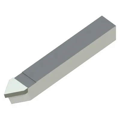 MICRO 100 Single-Point Tool Bit: E Tool Bit Style, 3/8 in Shank Wd, 3/8 in Shank Ht - Brazed-Tip Lathe Tool Bits