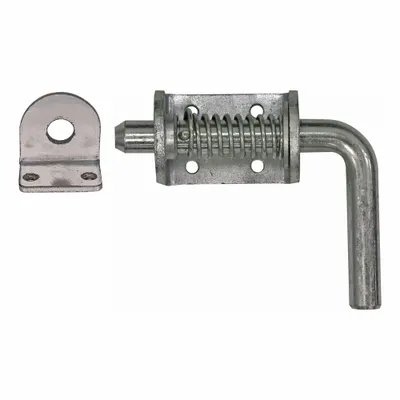 BUYERS PRODUCTS Spring Latch: 3 1/2 in Handle Lg, Carbon Steel, 3/4 in Bolt Wd, 6 in Bolt Lg - Spring Latches