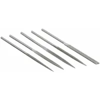 Needle File Set: Equaling/Half Round/Round/Square/Triangular, 140 mm Lg without Tang, 5 Pieces (MPN NF4205D91)