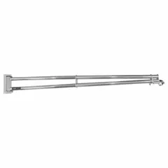 Stainless steel wall boom with 3/8 in NPTF inlet connection, rated for 4,000 psi maximum operating pressure. Includes internal pipe. Used for routing high-pressure water and cleaning solutions in commercial vehicle-wash bays and industrial cleaning stations.