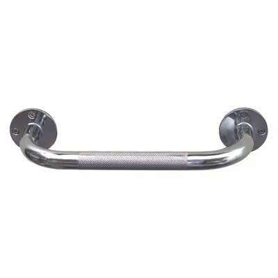 HEALTHSMART Straight Grab Bar, 12 in, Chrome-Plated Steel, 250 lb Capacity - Standard Grab Bars