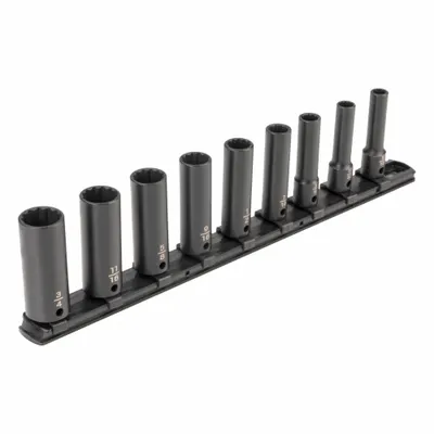 TEKTON Impact Socket Set: 3/8 in Drive Size, Small Set (0-50 pieces) Set Size - SAE Impact Socket Sets