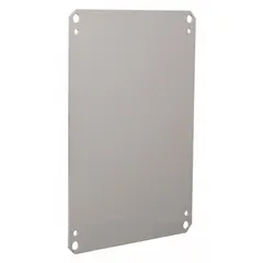 This steel interior mounting panel from WIEGMANN is designed for mounting electrical components within enclosures. It features a powder-coated finish for corrosion resistance. Overall dimensions are 38 inches high by 22 inches wide.