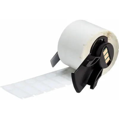 BRADY M6-117-499 Precut Label Roll, Nylon, White, 1/2 in x 29/32 in, 500 Labels - Brady Precut Label Rolls