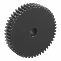 Spur Gear: Module m 1.5, 50 Teeth, 12 mm Bore Dia, Black Oxide Coated Carbon Steel, Plain Bore (MPN SS1.5-50)