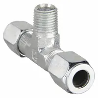 PARKER Compression Tee Fitting: 5/16 in OD x 5/16 in OD x 1/8 in Pipe Size, 1/8"-27 Thread Size (MPN 5 SBU-S)