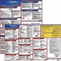 This poster set displays required federal and Maryland state labor law notices in a single 40 x 24 inch plastic sheet. Printed in English, it is intended for indoor workplace posting to help employers meet regulatory requirements