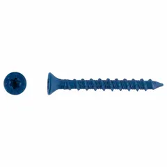 Steel flat-head screw anchors with Torx drive, 3/16 in diameter. Used for fastening fixtures, brackets, and equipment to concrete, brick, or block substrates. Supplied in a 100-pack.