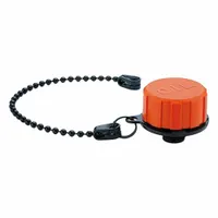 ELESA Hydraulic Breather: Black Splash Guard, 1", BSPP, 200 mm Nominal Tether Lg, 46 mm Overall Dia (MPN 52741)