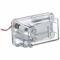 Float chamber assembly for Manitowoc ice machines. Regulates water flow into the evaporator to maintain consistent water level during freeze and harvest cycles. Used as a replacement part in commercial ice machines