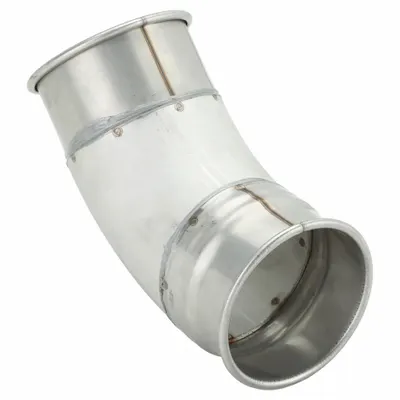 NORDFAB 45 Degree Elbow: Stainless Steel, For 4 in Duct Dia, 6 1/2 in Overall Lg - Elbows
