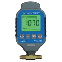 SUPCO Vacuum Gauge: LCD, 0 micron Hg to 19,000 micron Hg, 1/4 in Male SAE Flare Right-Hand, AA (MPN VG640D)