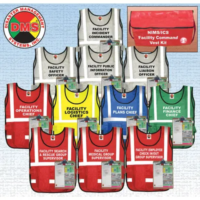 DISASTER MANAGEMENT SYSTEMS Facility Command Vest Kit: Safety Vest ANSI Class Class 2 - Facility Command Safety Vest