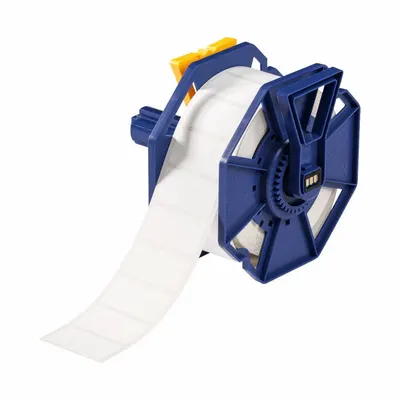 BRADY Pre-Cut Label Stock Roll: 1 in x 2 in, Acrylic, Permanent Adhesive, 1,000 Labels - Brady Inkjet Precut Label Rolls