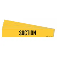 Pipe Marker: Suction, Yellow, Black, Fits 8 in and Larger Pipe O.D., 1 Pipe Markers, 5 PK (MPN 7276-1HV-PK)