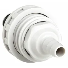 This polypropylene quick-disconnect tube fitting features barbed x barbed connections for 1/8 in ID tubing. The gray polypropylene construction provides chemical resistance for fluid handling systems. Suitable for use in water, chemical, or pneumatic lines requiring secure, leak-free coupling.
