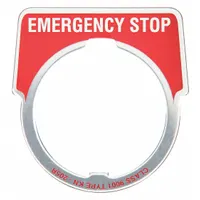 Legend Plate: 30 mm Panel Mounting Size, Half-Round, 1 3/4 in Overall Ht x 1 5/8 in Overall Wd (MPN 9001KN205)