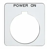 Legend Plate: 30 mm Panel Mounting Size, Square, 1 13/16 in Overall Ht x 1 13/16 in Overall Wd (MPN 9001KN238WP)