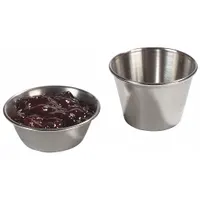CARLISLE Sauce Cup: 2.5 oz Capacity, Stainless Steel, NSF Certified, Silver, Dishwasher Safe (MPN 602500GR)