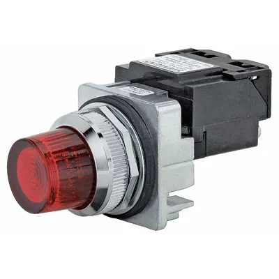 Siemens Pilot Light: 30 mm Panel Mounting Size, Red, Incandescent - Incandescent Pilot-Lights