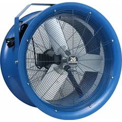 This non-oscillating fan head features a 26-inch blade diameter and a single-speed, 1 hp motor operating on 277V AC single-phase power. Designed for spot cooling and air circulation in industrial environments such as factories, warehouses, and workshops.