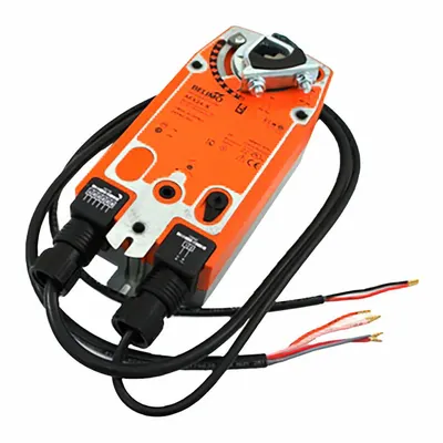Belimo Damper Actuator: Dampers, On/Off, Spring Return, 180 in-lb, 24V AC/DC - Fail-Safe Actuators with Spring Return