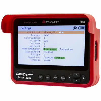 TRIPLETT Camview Analog Camera Tester: PTZ Control Test/Video Transmission - Video Surveillance & CCTV Tester Testers
