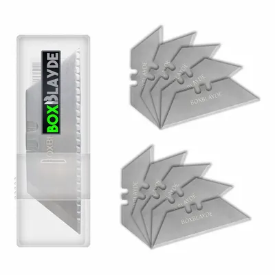 BOXBLAYDE Replacement Blades: Steel, Repl Blades, 393MH4, 2 7/16 in Blade Lg, Straight - Battery-Powered Cutters & Accessories