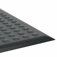Static Dissipative Floor Mat: Static Dissipative, 3 ft x 4 ft, Bubble, Rubber, Black, Beveled Edge (MPN 38HW82)