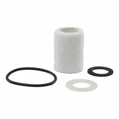 Replacement coalescing filter element with 1-micron rating, constructed from glass fiber. Designed for use in compressed air and gas systems to remove fine oil aerosols and particulates. Compatible with industrial filtration systems requiring fine particulate removal.