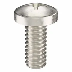 Pan head machine screw with #8-32 thread, 3/8 in length, 18-8 stainless steel, plain finish, and Phillips drive (#2 size). Supplied in a 50-pack. Used for general assembly and fastening in industrial equipment, machinery, and metalworking applications requiring corrosion resistance and a low-profile head.