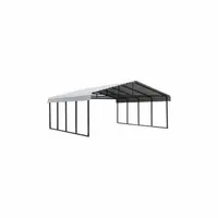 ARROW Arrow Carport,20x20 ft.,Eggshell: 20 ft Overall Lg, 20 ft Overall Wd, 7 ft Overall Ht, Steel (MPN CPH202007)