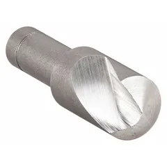 This 120° single-flute countersink is made from cobalt steel for cutting hardened steels and alloys. It is used to create conical recesses for flat-head screws or to deburr holes in metalworking applications.