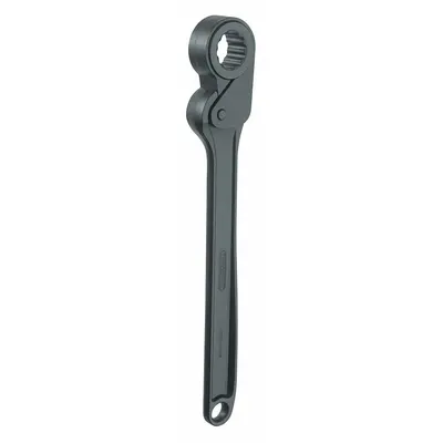 GEDORE Box End Wrench: Chrome, 36 mm Head Size, 20 in Overall Lg, Std - Metric, Single End, 12-Point, Ratcheting Box End Wrenches