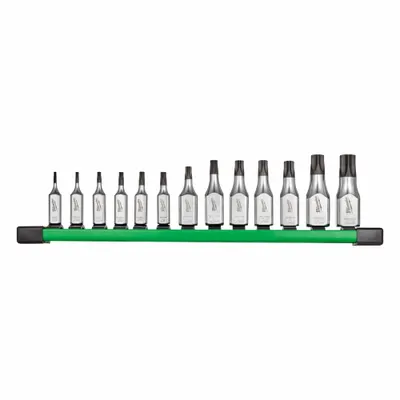 MILWAUKEE 13pc 1/4", 3/8" Drive Tamper Proof Torx Bit Socket Set: 1 - 25 Pieces - Security Torx Bit Socket Sets