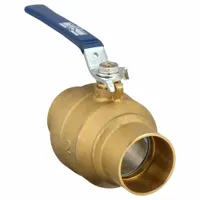 MILWAUKEE VALVE Manual Two-Way Ball Valve: 2 in, Brass, Straight, Sweat x Sweat, Full Port Ball Port (MPN 2" BA-485BMS)