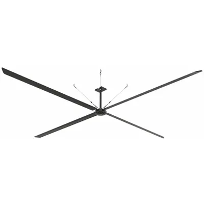 HUNTER INDUSTRIAL Ceiling Fan: 197,067 cfm Airflow, 24 ft Blade Dia, Variable Speeds, 240V AC - Industrial HVLS Ceiling Fans