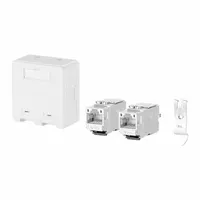 METZ CONNECT RJ45 Keystone: Rail, GD-Zn (Zinc Die-Cast), IDC Connection x RJ45, 180° Mounting Angle (MPN 130B21D2APL-E)