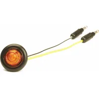 GROTE MicroNova DOT Clearance Marker Light: Clearance Light, LED, Round, Surface Mount, Amber (MPN 49283)