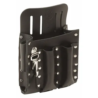 KLEIN TOOLS Tool Pouch: For 2 in Belt Wd - Max, 5 Pockets - Leather Tool Pouches