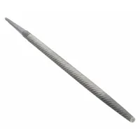 Machinists File: Round, Single-Cut, Safe Edge Cut, Second Cut, 10 in Lg without Tang, 3/16 in Thick (MPN 12051)