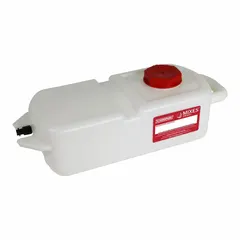 This translucent white plastic interchangeable tank is designed for use with ATV sprayers. It holds chemical concentrate, enabling quick tank changes to avoid cross-contamination between different chemicals. Suitable for agricultural, turf, and pest-control applications.